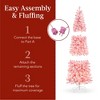 Best Choice Products Pink Pre-Lit Artificial Snow Flocked Pencil Christmas Tree Holiday Decoration - 4 of 4