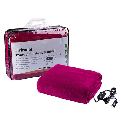 Electric Car Heating blanket, Plush by Trimate -- 3 Heat Settings, Auto Shutoff