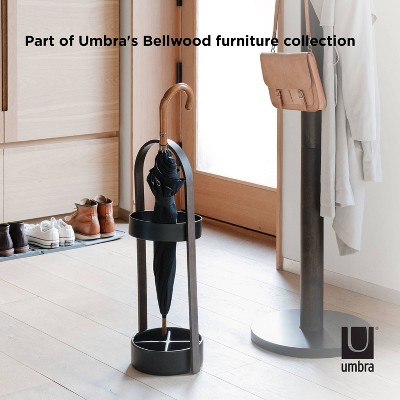 Bellwood Resin-Based Water-Resistant Umbrella Stand with Wood Veneer