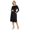 24seven Comfort Apparel Maternity Fit N Flare Pocket Dress - image 2 of 4