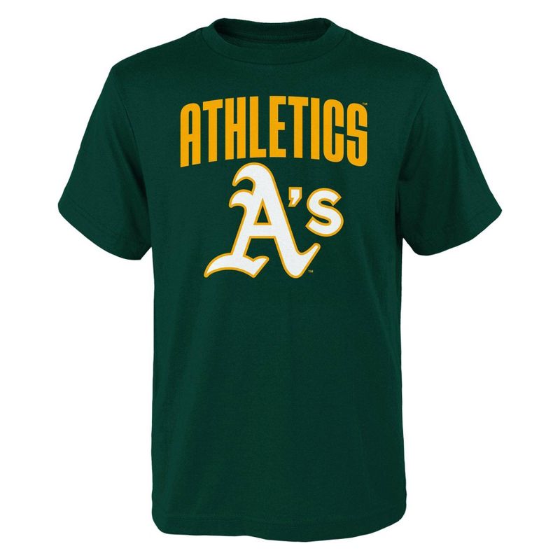 MLB Oakland Athletics Boys&#39; Oversize Graphic Core T-Shirt, 1 of 2