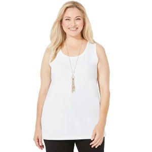 Catherines Women's Plus Size Liz&Me Scoopneck Tank - 1 of 4