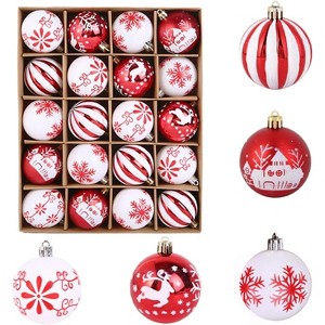 20 PCS Christmas Balls Ornaments,2.36-Inch Hanging Balls,Shatterproof Plastic Decorative Hanging Ornaments - 1 of 4