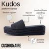 CUSHIONAIRE KUDOS Women’s Platform Sandals – Wedge Sandals for Women, Comfortable Slip-On Shoes, Dressy Summer Sandals with Cushioned Footbed - 2 of 4