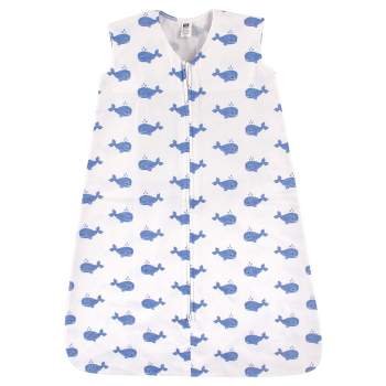 Hudson Baby Infant Boy Cotton Sleeveless Wearable Sleeping Bag, Sack, Blanket, Whale