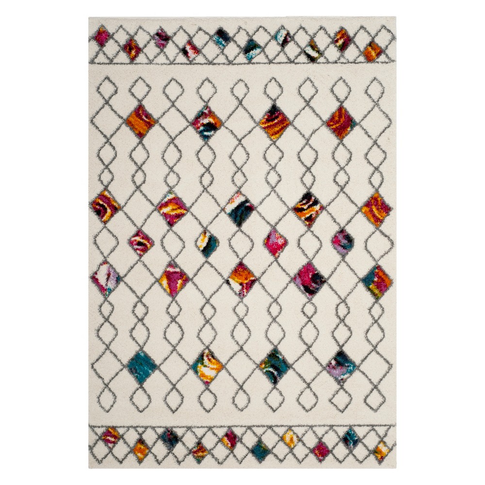 4'x6' Angel Geometric Loomed Accent Rug Cream/Multi - Safavieh