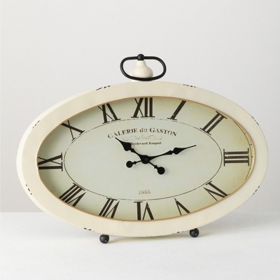 Sullivans Mantel Clock 19"H Off-White