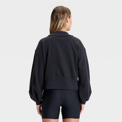 Women's Henley French Terry Sweatshirt - JoyLab' - image 2