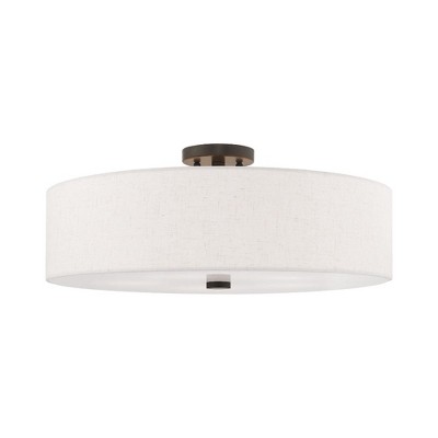 Livex Lighting Meridian 5 - Light Semi-Flush Mount in  English Bronze