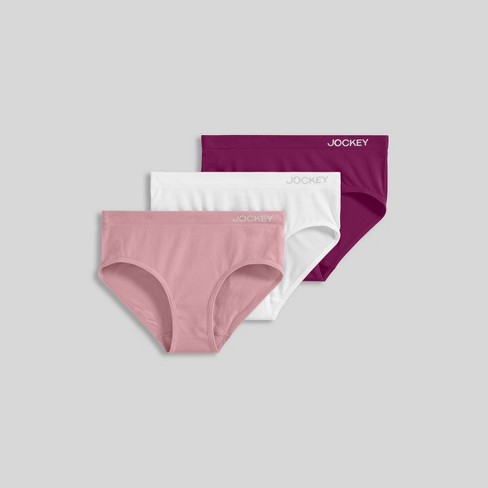 Jockey Generation™ Girls' 3pk Seamfree Hipster Underwear - White/Pink/Berry  XL