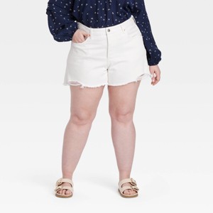 Women's Mid-Rise 90's Baggy Denim Shorts - Universal Thread™ - 1 of 3