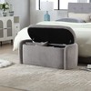Sapphtopaz Upholstered Storage Ottoman Bench, Entryway Benches with Foot Pads, Multi-Functional Entryway Bench for Bedroom or Living Room - 3 of 4