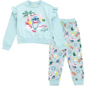 Disney Christmas Halloween Fleece Sweatshirt Jogger Pants Outfit Set Little Kid to Big Kid - 1 of 4