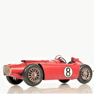 Old Modern Handicrafts Ferrari 1954 Lancia D50 F1 Car Model – Handmade Red Collectible, 13" Iron Display - 1 of 4