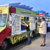 VEVOR Concession Window 48"x36", Aluminum Alloy Food Truck Service Window with 4 Horizontal Sliding Windows & Awning Door & Drag Hook, White - 2 of 4