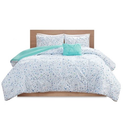 Gracie Mills Athan Metallic Pintuck Duvet Cover Set