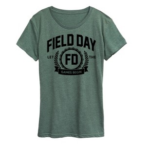 Women's - Instant Message - Field Day Collegiate Short Sleeve Graphic T-Shirt - 1 of 4