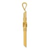 Black Bow Jewelry 14k Yellow Gold Hollow Tube Rope Cross Pendant - 2 of 4