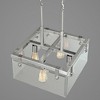 Progress Lighting Glayse 4-Light Semi-Flush Convertible Fixture, Brushed Nickel, Beveled Glass Shade - 4 of 4