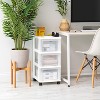 IRIS USA Plastic Rolling Storage Cart with Drawers - 3 of 4