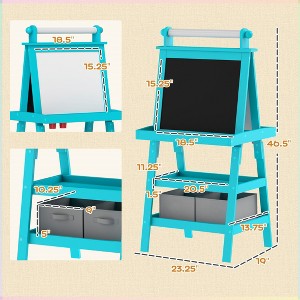 Acoinel Double Sided Art Easel with Storage Bins for Kids - 1 of 4