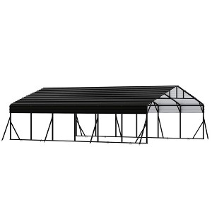 COZONY Heavy Duty Metal Carport, Galvanized Steel Roof Tall Garage Shelter for Cars Trucks Boats Tractors - 1 of 4