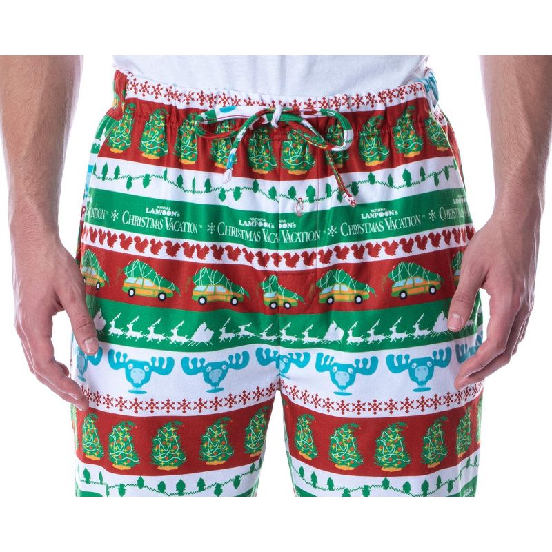 National Lampoon's Christmas Vacation Men's Fair Isle Loungewear Pajama Pants Multi, 3 of 6