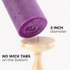 Advent Pillar Candles Set of 4 ¨C 3x6 Inch Unscented Dripless Purple Candles, Rustic Finish for Christmas Decorations and Advent Wreaths - 3 of 4