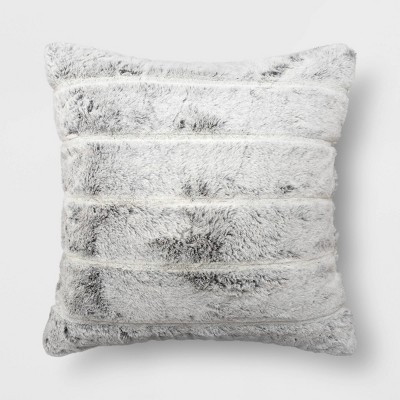 Oversized Floor Or Throw Pillow Square Luxury Plush- Shag Faux Fur Glam  Decor Cushion For Bedroom Living Room Or Dorm By Hastings Home (grey) :  Target