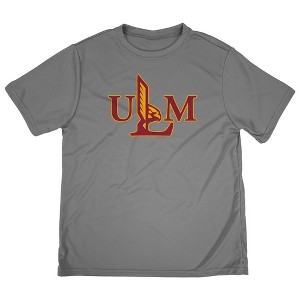 University of Louisiana Monroe Youth/Kids Sport T-Shirt Primary Logo, Athletic Heather - 1 of 4