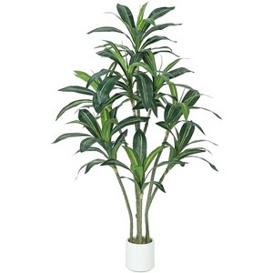 Coucheta Artificial Dracaena Trees - Tropical Yucca Style Floor Plants for Home & Office Décor in Multiple Sizes & Configurations - 1 of 4