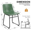 Gikpal Barstools, Counter Height Bar Stools with Back, Modern PU Leather Armless Chairs with Footrest and Metal Legs, for Kitchen Living Room Pub - 2 of 4