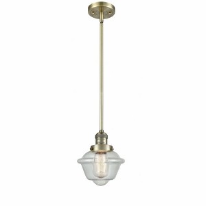 Oxford - 1 Light Stem Hung Mini Pendant In Traditional Style-8 Inches Tall and 7.5 Inches Wide - 1 of 1