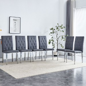 NicBex Velvet Dining Chairs Set of 2,Modern Upholstered Armless Kitchen Chair with High Back and Metal Legs for Dining Room,Kitchen - 1 of 4