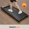 Naysaye Folding Portable Treadmill Under Desk Walking Pad Removable Armrests Cushioned Belt for Home Gym Office, Black and Orange, 43.5"*18.1"*37.8" - 4 of 4