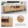 KTMBDW Boho TV Stand for 85 Inch TV, Entertainment Center with 2 Drawers, Rattan TV Console with 2 Cabinets, Media Console for Living Room - 4 of 4