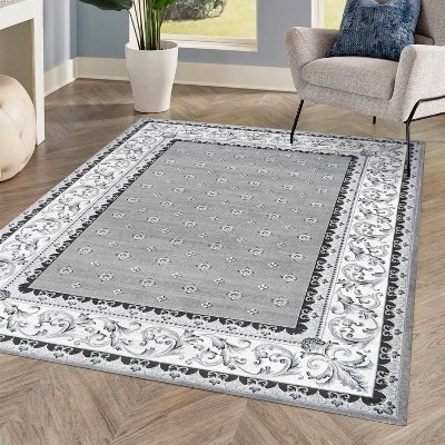 Acanthus French Border Area Rug - JONATHAN Y