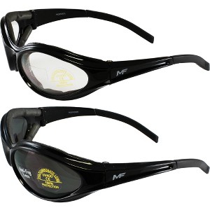 2 Pairs of MotoFrames Freeride Safety Motorcycle Glasses with Clear, Smoke Lenses - 1 of 2