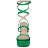 Allegra K Women's Wrap Up Open Toe Platform Buckle Chunky High Heel Sandals - 2 of 4
