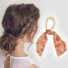 Unique Bargains Cute Chrysanthemum Printed Ribbon Scrunchie Hair Elastic Band 1 Pc - 2 of 4