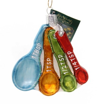 Old World Christmas 3.5 Inch Measuring Spoons Cooking Recipes Tree Ornaments