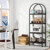 Gulches 4-Tier/5-Tier Bookshelf, Arched Bookcase Display Rack for Home Decor - 3 of 4