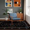 5x7ft Vintage Floral Washable Area Rug, Non-Slip Low Pile Polyester Carpet for Living Room & Bedroom - 2 of 4