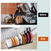 MaseiKar 2 Pack Expandable Pot Lid Rack Organizer, Pans Organizer Rack, Pots and Pans Organizer Rack Cookware Set Organizer - 4 of 4
