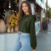 Dalix Salty Embroidery Fleece Hoodie Cropped Long Sleeve Drawstring Fall Spring Womens - 4 of 4