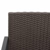 vidaXL 3-Seater Patio Bench with Cushion, Brown PP Rattan - 3 of 4