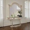 Royal Hampton Dresser Mirror, Reeded Posts, 49 Inch Antique White Bell Frame - 2 of 4