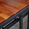 GlasFlength Folding Tables Convertible Dining Table and Shelf Multifunction Space Saving for Any Room, Brown, 47.24"*30.71"*29.53" - 4 of 4