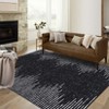 Machine Washable 8x10 Area Rug Non Slip Non Shedding Rug Modern Minimalistic Striped Low Pile Foldable Rugs Stain Resistant Carpet For Bedroom - 4 of 4
