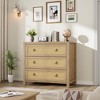 Rattan Dresser for Bedroom, 47.2" Wide Dresser, Boho Wide Drawer Dresser with Storage, Wooden Closet Dressers Chest of Drawers Freestanding - 2 of 4